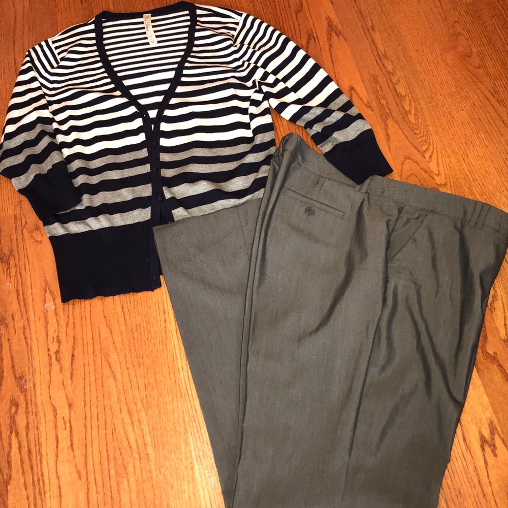 Gray slacks